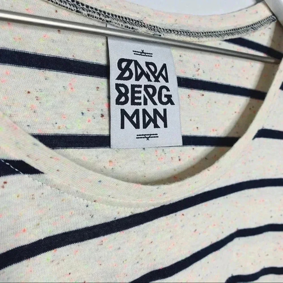 Sara Bergman Striped Slit Hem Pocket Top - Picture 3 of 6